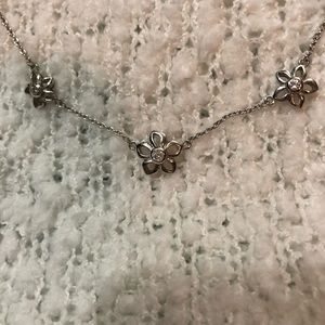 925 silver flower necklace